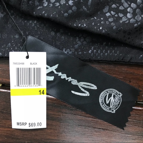 NWT Seven7 Snakeskin Faux Leather Leggings sz 14 - Picture 5 of 5